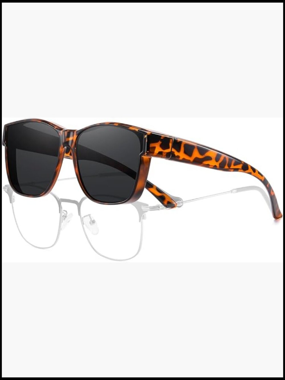 Polarized Fit Over Sunglasses Square Frame UV400 Protection Driving